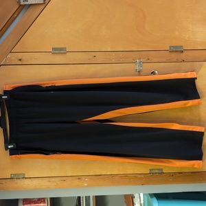 Orange and black athletic pants
